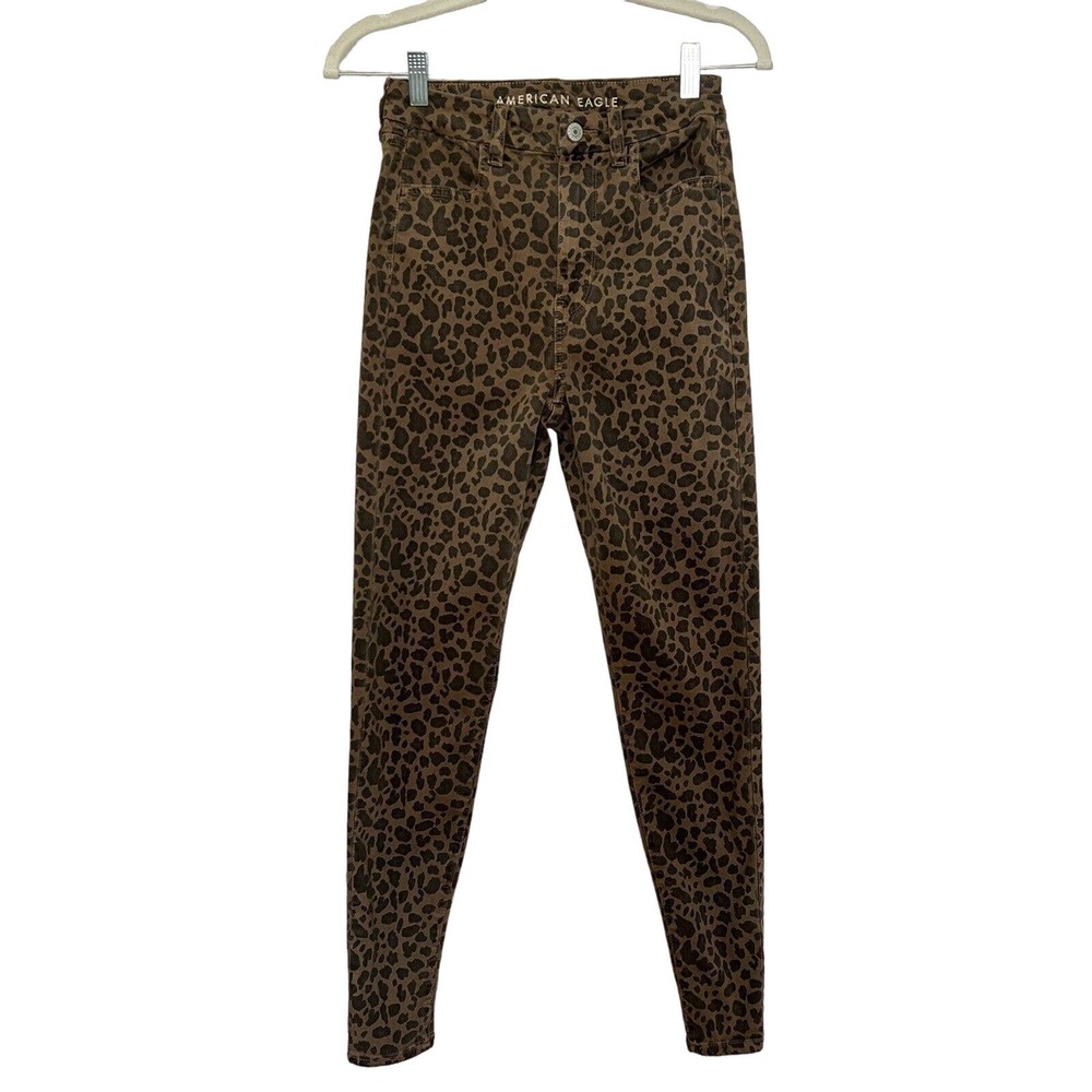 🌵 American Eagle Leopard Print Curvy Super High-Rise Jegging Jeans - Size 2
